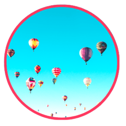 circle-balloons blue sky